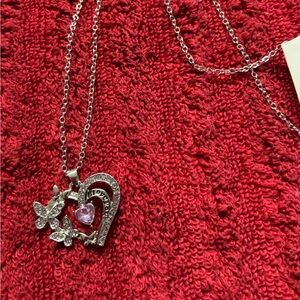 Butterfly heart necklace